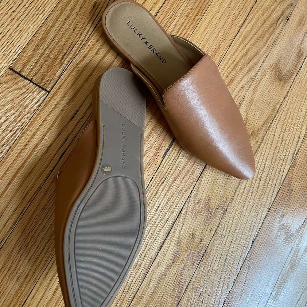 Women’s Lucky Brand cognac mule